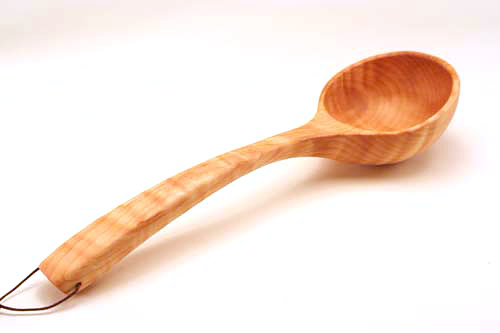 Deep Wooden Serving Spoon